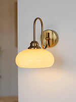 Cargar imagen en el visor de la Galería, Aplique de pared de vidrio con poste curvo Bauhaus