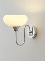 Cargar imagen en el visor de la Galería, Aplique de pared de vidrio con poste curvo Bauhaus