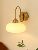 Cargar imagen en el visor de la Galería, Aplique de pared de vidrio con poste curvo Bauhaus