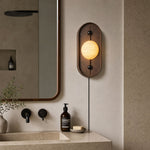 Load image into Gallery viewer, Bezel Alabaster Plug-In Wall Light with Inline Switch - product image 8