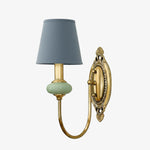 Load image into Gallery viewer, Rowan Classic Fabric Shade Sconce – Ceramic Wall Light for Hallway or Bedroom