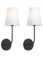 Load image into Gallery viewer, American Industrial Style Vintage Brass Fabric Wall Sconce