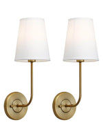 Load image into Gallery viewer, American Industrial Style Vintage Brass Fabric Wall Sconce
