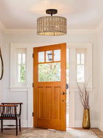 Load image into Gallery viewer, Bohemian Style Semi-Flush Mount Ceiling Light