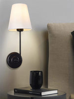Load image into Gallery viewer, American Industrial Style Vintage Brass Fabric Wall Sconce