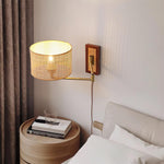 Charger l'image dans la visionneuse de galerie, Woven Rattan Swing-Arm Wall Lamp product view