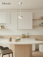 Cargar imagen en el visor de la Galería, Lámpara colgante cónica de metal Brivana: diseño minimalista moderno para comedores