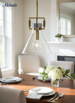 Cargar imagen en el visor de la Galería, Auria Industrial Classic Filament Glass Globe island Pendant lamp for kitchen, dining table