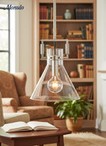 Cargar imagen en el visor de la Galería, Auria Industrial Classic Filament Glass Globe island Pendant lamp for kitchen, dining table