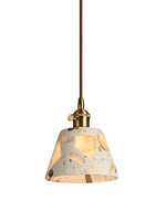 Load image into Gallery viewer, Wabi-sabi Style Water-polished Translucent Stone Retro Pendant Lamp