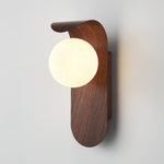 Load image into Gallery viewer, Wood-Tone Globe Plug-In Wall Lamp product view