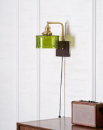Bild in Gallery-Viewer laden, Fish-Scale Glass and Brass Plug-In Wall Lamp product view