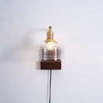 Bild in Gallery-Viewer laden, Fish-Scale Glass and Brass Plug-In Wall Lamp product view