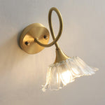 Load image into Gallery viewer, Looped Brass and Fluted Glass Plug-In Wall Lamp product view 7
