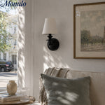 Cargar imagen en el visor de la Galería, Aplique de pared Rowan con pantalla cilíndrica – Aplique de tela para una iluminación acogedora de estilo rústico