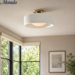 Load image into Gallery viewer, Cerova Porcelain Flush Mount Ceiling Light – Modern Low-Profile Fixture