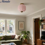 Load image into Gallery viewer, Eloise Flush Mount Milk Glass Ceiling Light – Modern Accent Lighting with Artistic Glass Shade