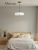 Load image into Gallery viewer, Fabric Shade Pendant Light – Textile Drum Pendant with Modern Design