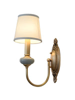 Load image into Gallery viewer, Rowan Classic Fabric Shade Sconce – Ceramic Wall Light for Hallway or Bedroom