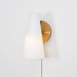 Load image into Gallery viewer, Conical Glass Plug-In Wall Light with Inline Switch - product image 5