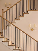 Load image into Gallery viewer, Drum Shade Wall Sconce - Modern Fabric Sconce for Bedroom or Hallway