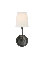 Load image into Gallery viewer, Drum Shade Wall Sconce - Modern Fabric Sconce for Bedroom or Hallway