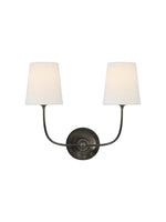 Load image into Gallery viewer, Drum Shade Wall Sconce - Modern Fabric Sconce for Bedroom or Hallway