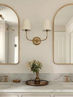 Load image into Gallery viewer, Drum Shade Wall Sconce - Modern Fabric Sconce for Bedroom or Hallway