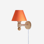 Charger l'image dans la visionneuse de galerie, Wood-Arm Contrast Fabric Wall Sconce product view 1