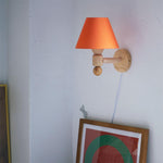 Charger l'image dans la visionneuse de galerie, Wood-Arm Contrast Fabric Wall Sconce product view 2
