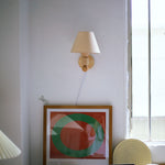 Charger l'image dans la visionneuse de galerie, Wood-Arm Contrast Fabric Wall Sconce product view 8