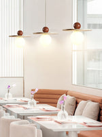 Load image into Gallery viewer, Cream Style Flying Disc Travertine Pendant Lamp