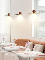 Load image into Gallery viewer, Flying Disc Stone Shade Pendant Light - Modern Minimal Dining Room Focus