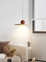 Load image into Gallery viewer, Flying Disc Stone Shade Pendant Light - Modern Minimal Dining Room Focus