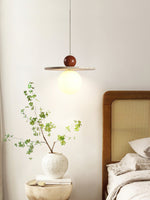 Load image into Gallery viewer, Flying Disc Stone Shade Pendant Light - Modern Minimal Dining Room Focus