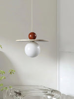 Load image into Gallery viewer, Flying Disc Stone Shade Pendant Light - Modern Minimal Dining Room Focus