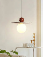 Load image into Gallery viewer, Flying Disc Stone Shade Pendant Light - Modern Minimal Dining Room Focus
