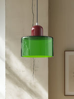 Load image into Gallery viewer, Creative Morandi Cylinder Glass Pendant Light