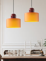 Load image into Gallery viewer, Creative Morandi Cylinder Glass Pendant Light
