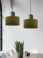 Load image into Gallery viewer, Creative Morandi Cylinder Glass Pendant Light