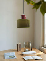 Load image into Gallery viewer, Creative Morandi Cylinder Glass Pendant Light