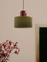 Load image into Gallery viewer, Creative Morandi Cylinder Glass Pendant Light