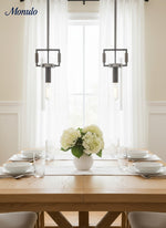 Cargar imagen en el visor de la Galería, Auria Industrial Classic Filament Glass Globe island Pendant lamp for kitchen, dining table