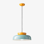 Load image into Gallery viewer, Fiesta Ceramic Bowl Pendant Light – Modern Colorful Ceiling Lamp for Kitchens and Dining Rooms