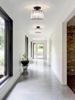 Load image into Gallery viewer, Modern Semi-Recessed Crystal Ceiling Lamp