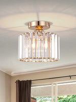 Load image into Gallery viewer, Modern Semi-Recessed Crystal Ceiling Lamp