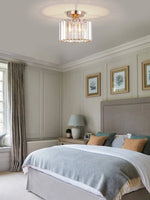 Load image into Gallery viewer, Modern Semi-Recessed Crystal Ceiling Lamp