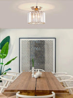 Load image into Gallery viewer, Modern Semi-Recessed Crystal Ceiling Lamp