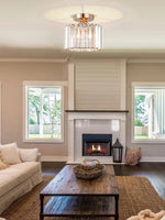 Load image into Gallery viewer, Modern Semi-Recessed Crystal Ceiling Lamp