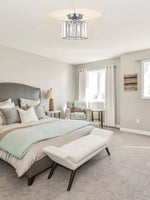 Load image into Gallery viewer, Modern Semi-Recessed Crystal Ceiling Lamp
